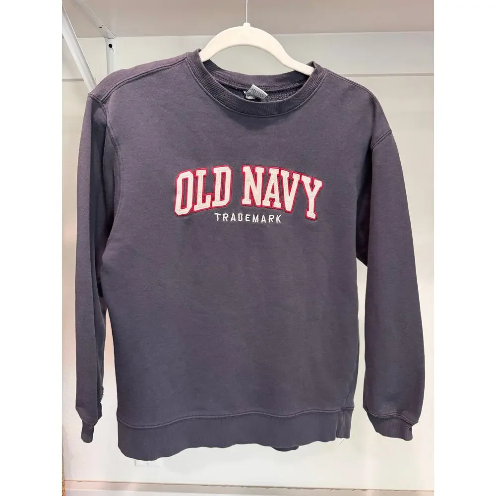 Vintage Old‎ Navy Girl's Crew Neck Sweatshirt Size 12 Blue